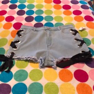 Jealous Tomato Lace Up Sexy Shorts size L